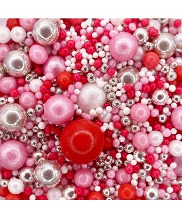 200g PEARL MIX - TWINKLE RED/PINK Sprinkles 6489 edible cake decorations 200g - Buy Online on GoSupps.com