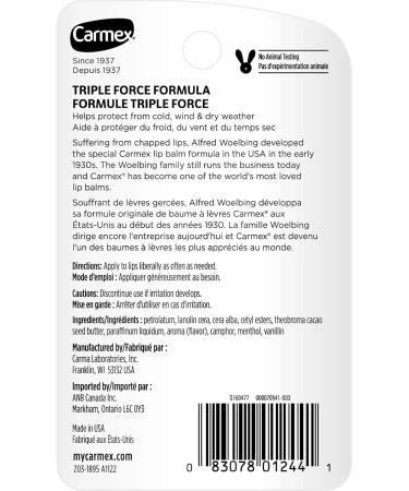 CARMEX Original Lip Balm Tube - 3 Pack | Soothing Moisture for Dry Lips | International Shipping Available - Buy Online on GoSupps.com