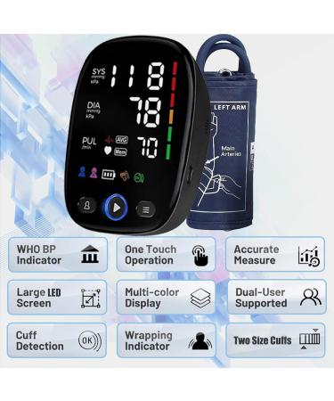 Buy TOPBOMED Upper Arm Electronic Blood Pressure Monitor - Accurate Automatic Large Cuff LED Backlit - Best Home Use Device for Health Monitoring - Buy Online on GoSupps.com