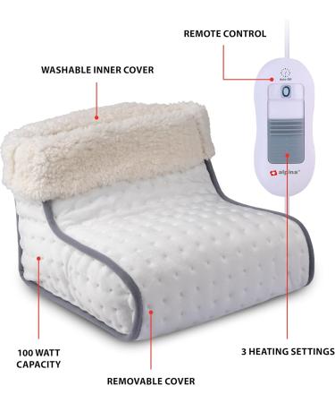 Alpina 2-in-1 Foot Warmer & Heating Ceiling Temperature Control for Improved Blood Circulation & Relaxation | 180 x 130 cm - Buy Online on GoSupps.com