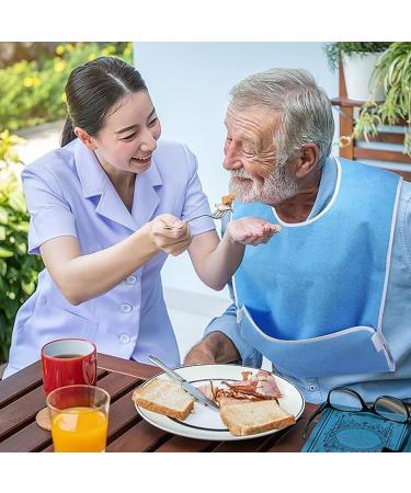 Adult Bibs adult Bibs for Women adult Bibs for Men adult Bib bibs for Adults adult Bibs for Elderly Women 2pcs Blue - Buy Online on GoSupps.com