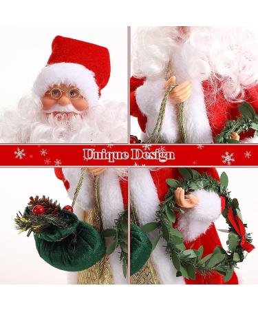 ZeroTop 16 Electric Singing Walking Santa Claus Plush Toy with Music & Lights - Christmas Ornaments Stuffed Toy for Kids Gift - Home Party Xmas Decor (Red - Buy Online on GoSupps.com