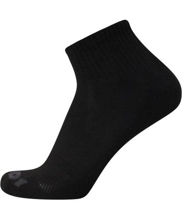 AND1 Men's Athletic Cushion Quarter Cut Ankle Socks (12 Pack) - Black, Size 6-12.5 - Buy Online on GoSupps.com