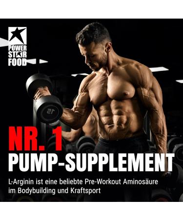 Powerstar Arginine 500g - High Dose Vegan L-Arginine Powder | IFS Certified German Quality | 100% Sugar-Free Nutrient Supply with Cranberry - Buy Online on GoSupps.com