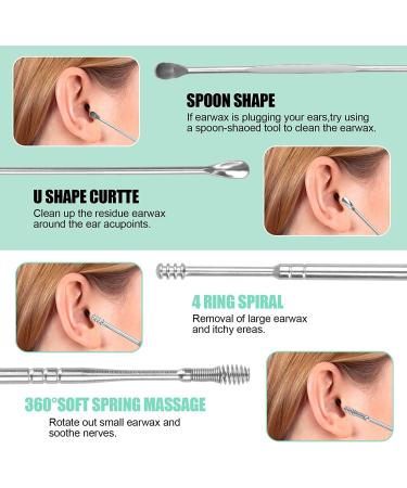 Ear Wax Removal Kit - 12 Pcs Stainless Steel Tools with Storage Bag - Portable Ear Cleaning Set for Adults & Children - Buy Online on GoSupps.com