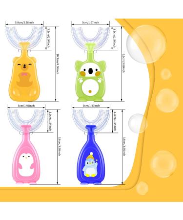 Kids U-Shaped Silicone Training Toothbrush | Penguin, Koala, Duck, Bear Design | 360 Cleaning | Ages 2-12 - Buy Online on GoSupps.com