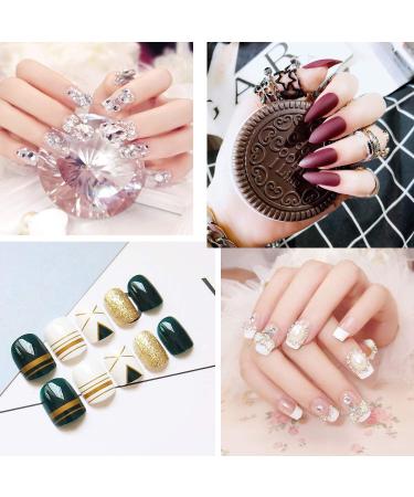 500 Ballerina Coffin Shape False Nails - Transparent Artificial Fingernails for DIY Nail Art & Studios - 10 Sizes Available - Buy Online on GoSupps.com