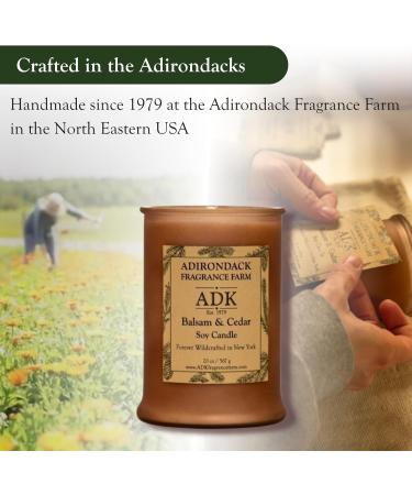 ADK Balsam & Cedar Scented Candle - 10 Oz Natural Aromatherapy for Home & Kitchen Decor | Relaxing Plant-Based Wax Gift for Christmas - Buy Online on GoSupps.com