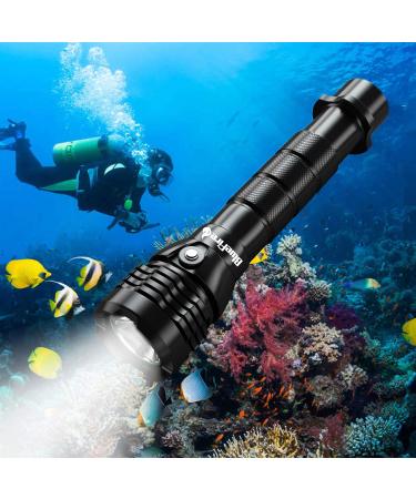 BlueFire Professional 2000LM XHP-50 Scuba Diving Flashlight Submarine Light 150M Underwater Diving Torch Light with Rechargeable Batteries and Charger 2000 LM