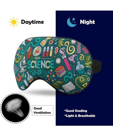 Physics Biochemistry Science Sleep Mask Eye Cover Adjustable Strap, Blocks Light for Night Travel & Nap Men Women - Buy Online on GoSupps.com