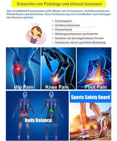 Plantar Fasciitis Arch Support Insoles for Men & Women | Heel Pain Relief Shock Absorbers EU 41-46 - Black - Buy Online on GoSupps.com