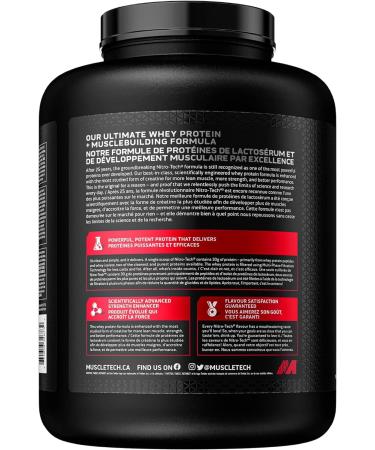 MuscleTech Whey Protein Powder MuscleTech Nitro-Tech Whey Protein Whey Isolate & Peptides Protein Powder Muscle Builder for Men & Women Lean Protein Powder for Muscle Gain Vanilla Cream 5 lbs (50 Servings) Vanilla 50 Servings (Pack of 1) - Buy Online on GoSupps.com