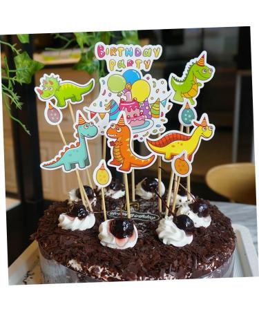 TOPBATHY 22pcs Cupcake Decorations Cake Toppers Decorate Insert Card Cartoon Dinosaur Eggs - Buy Online on GoSupps.com