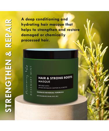 Sunny Isle Rosemary Mint Hair Masque 16oz - Strengthening Roots with Biotin & Jamaican Black Castor Oil | Double Growth Formula - Buy Online on GoSupps.com