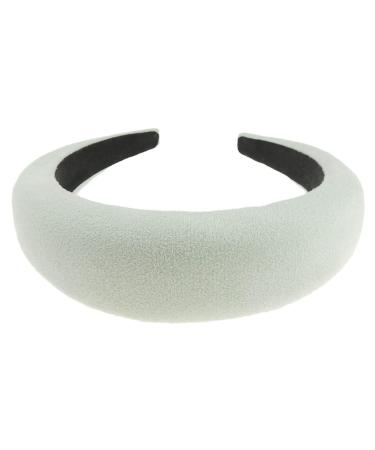 Ladies Evening High Wide Padded Suede Look Headband Alice Band (Baby Blue)