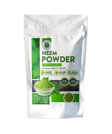 HENNA COSMETICS CYPRI Neem Powder (Azadirachta Indica) |200 Grams/ (7.05 Ounces)| 100% for Hair and Skin
