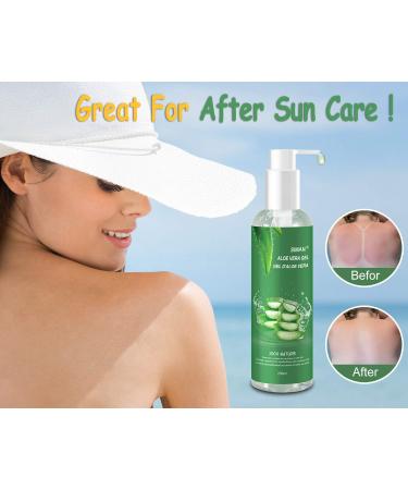 100% Organic Aloe Vera Gel for Face Hair & Body - Soothing Moisturizer for Dry Skin & Sunburn | 250ml - Buy Online on GoSupps.com