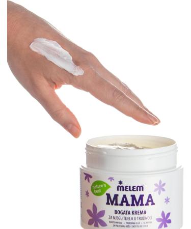 Melem Mama 300 ml Cr me de soin pour le corps avec hydratant Effet apaisant et rajeunissant sur la peau pendant la grossesse en cas de changements de poids pour une protection contre les vergetures - Buy Online on GoSupps.com