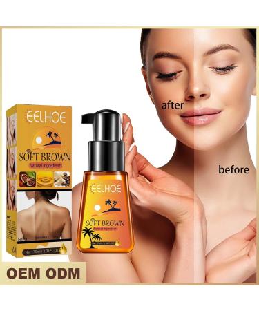  GUOHUA GUOHUA Sun Tan Lotion | Daily Sunless Tanning Moisturising Cream Sun Oil 70 ml Increases Elasticity Revitalising Body Lotion Nourishes Irradic Skin Glow - Buy Online on GoSupps.com