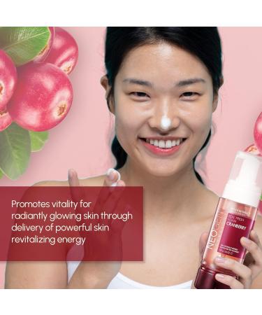 DERMALOGY by NEOGENLAB Real Fresh Foam Cleanser Cranberry 5.6 Fl Oz (160g) - Revitalizing & Hydrating Gentle Cleansing Foam with Real Cranberries Clean Beauty - Korean Skin Care - Buy Online on GoSupps.com