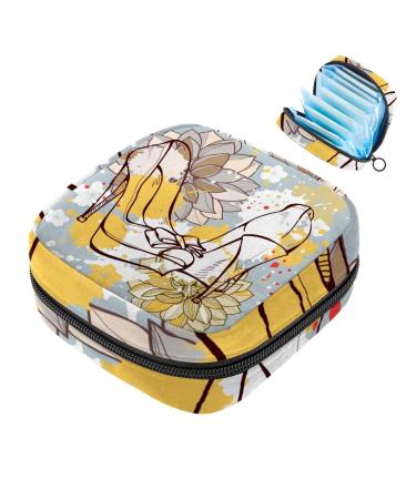 Women's binding-up bags flowers women bonded tampon storage bag zip pockets menstrual tapes bag multi03