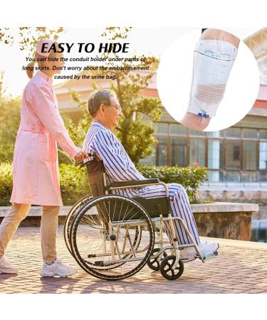 Catheter Leg Bag Holder - 2Pcs Foley Sleeve for Drainage Bags - Elastic Calf Strap - Small Size - Buy Online on GoSupps.com