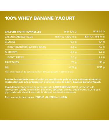 IronMaxx 100% Whey Protein Powder - Ice Banana 500g Bag | Whey Protein Powder Reduced in Sugar and Water Soluble | Many Different Flavors - Buy Online on GoSupps.com