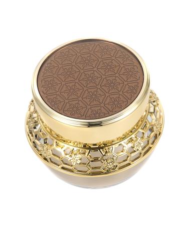 MAGICLULU Cream Bottle Refillable Face Cream Container Hair Elastics with Flowers Plastic Container with Lid Containers for Beads Plastic Vials Hand Soap Bottle Travel Pp Sample Holder Glass 6X5.5X5.5CM Golden