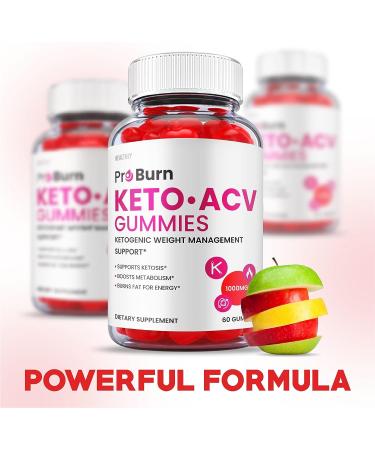Pro Burn Keto Gummies - Vegan Formula with Apple Cider Vinegar, B12, Beet Root Juice - Buy Online on GoSupps.com