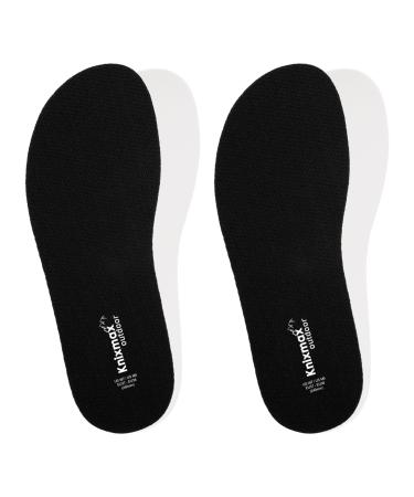 2 Pair Insoles for Clogs Garden Shoes Comfort Inserts for Work Shoes Nurse Shoes Chef Shoes Barefoot Thin Breathable Shoe Pads for Women/Men Clogs Light Black Size 7 2 Pairs Black US-Women 9/US-Men 7