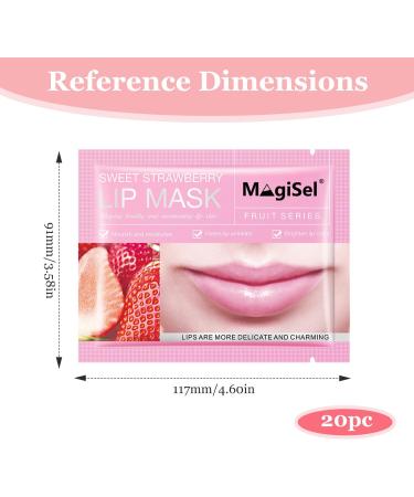 Fraise Masque pour les L vres 20 pcs emball s par ment Masque Levre Comprim s Lip Care Nourrit et hydrate R duire les l vres fonc es Illumine la couleur des l vres Nuit & Jour - Buy Online on GoSupps.com