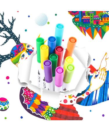 100 Colors Duo Tip Brush Markers Pens - Watercolor Art Markers for Coloring Books - Christmas Gifts for Kids & Adults - Buy Online on GoSupps.com