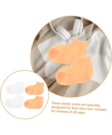 4 Pairs Exfoliating Moisturizing Socks Heel Socks for Dry Cracked feet moisturizing Socks for Cracked feet spa Socks Ladies Socks Girls moisturizing Sock Women's Gel whitening sebs - Buy Online on GoSupps.com