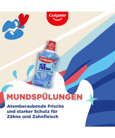 Colgate Mouthwash Ice Fresh 6x500 ml - Antibacterial Alcohol-Free Oral Care for Immediate & Persistent Freshness - Optimal Protection - Buy Online on GoSupps.com