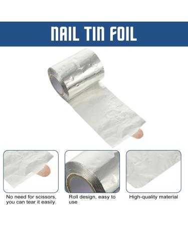 Minkissy 1 Roll Glass Tin Foil Holographic Nail Art Foil Gel Remover Foil Wraps Soak off Gel Nail Remover Nairl Art Supplies Decorative Stickers Nail Gel Nail Tin Foil Naylor Aluminum Foil - Buy Online on GoSupps.com