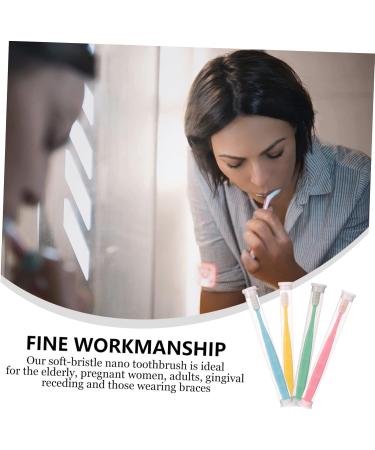 Tovinanna 4-Piece Wangan Hair Toothbrush Set | Extra Soft Bristle Bamboo Coal Toothbrushes for Kids | Travel & Oral Hygiene Essentials - Buy Online on GoSupps.com