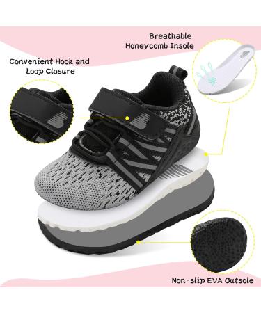 JOINFREE Baby Sneakers 6-12 Months Grey - Soft Anti-Slip Sole Infant Toddler Shoes for First Walkers - Breathable Athletic Running Shoes - Buy Online on GoSupps.com
