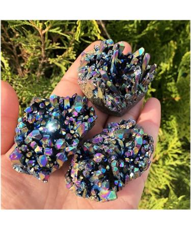 Natural Crystal Rough 1pcs Natural Beauty of Electroplated Crystal Cluster Quartz Stone Flower Crafts - Buy Online on GoSupps.com