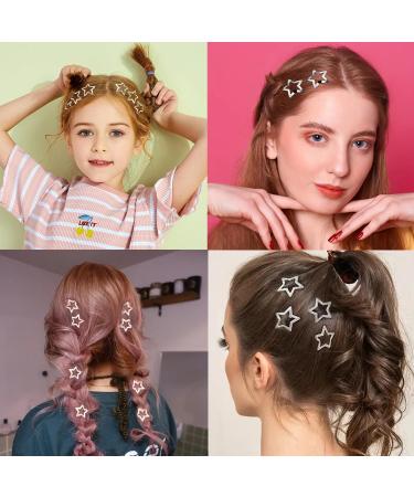 Paifeancodill Star Hair Clips 60 Pcs Star Snap Hair Clips Stars Shaped Hairclips Metal Snap Hair Clips Cute Star Hair Clips Hair Barrette Hairclips Anti-Skid Hair Star Barrettes Accessories (Silver) - Buy Online on GoSupps.com