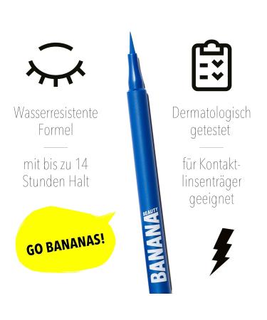 Banana Beauty Eyeliner Helles Blue - Waterproof Vegan 14-Hour Precision Makeup | Cruelty-Free & Dermatologically Tested - Buy Online on GoSupps.com