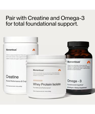 Momentous Essential Grass-Fed Whey Protein Powder - 20 g Whey Isolate Protein - NSF Certified for Sport - Gluten-Free - 12 Servings for Essential Everyday Use - Chocolate Coconut - Package May Vary - Buy Online on GoSupps.com