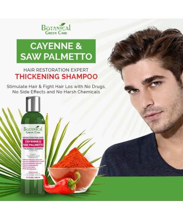 Botanical Green Care Cayenne & Saw Palmetto Anti-Thinning Shampoo - Thickening Hair Loss Treatment for Women & Men - Buy Online on GoSupps.com