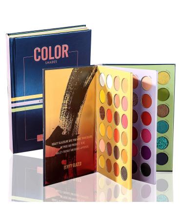 MYUANGO Highly Pigmented 72 Colors Eyeshadow Makeup Palette  Matte Shimmer Metallic Eye Shadow Pallet Long Lasting Blendable Natural Colors Make Up Eye Shadows All in One Gift Kit L-COLOR SHADES PALETTE