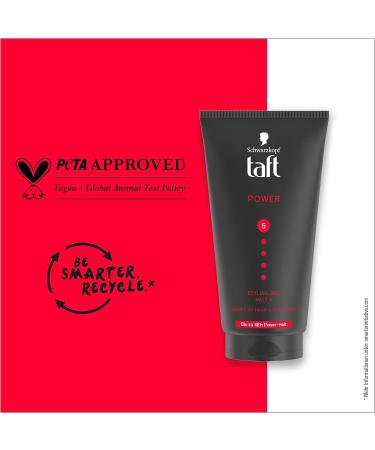 handle Schwarzkopf TAFT Gel Power 6 x 150 ml hair gel for up to 48 hours of strong hold gentle on hair and scalp vegan gel - Buy Online on GoSupps.com