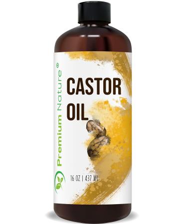 Castor Oil Pure Carrier Oil - Cold Pressed Castrol Oil for Essential Oils Mixing Natural Skin Moisturizer Body & Face  Eyelash Caster Oil  Eyelashes Eyebrows Lash & Hair Growth Serum  16 oz