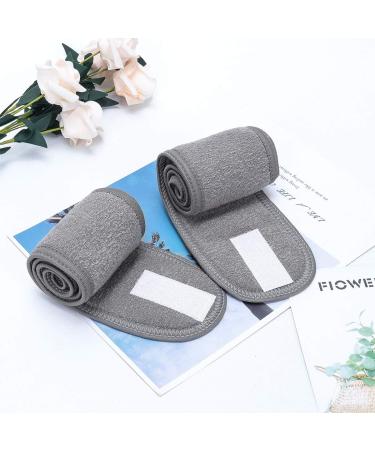 LADES Spa Headband - Facial Women Makeup Hairband Towel Cloth With Adjustable Magic Sticker For Washing Face Makeup (Gray+Gray) Pack Of 1 Grey+Grey - Buy Online on GoSupps.com
