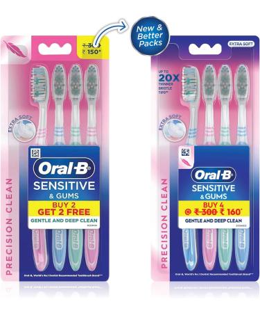 Oral B Ultrathin Sensitive Manual Toothbrush for Adults - Buy 2 Get 2 Free | Multicolor | International Shipping Available - Buy Online on GoSupps.com