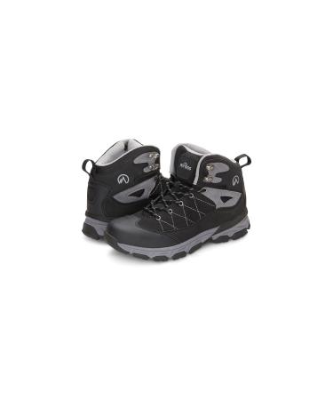 Nevados Dintore Mid Ankle Hiking Boots For Men | Waterproof, Multi-Terrain, Supportive & Flexible Structure Traction Outsole Cushioned Insole 9.5 Black