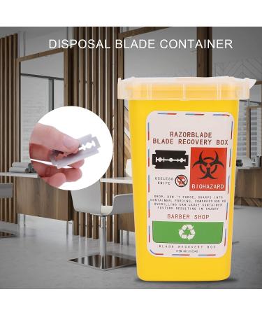Storage Socket for Old Razor Blades | Portable Sharp Object Container | Yellow Razor Blade Disposal Bank - Buy Online on GoSupps.com