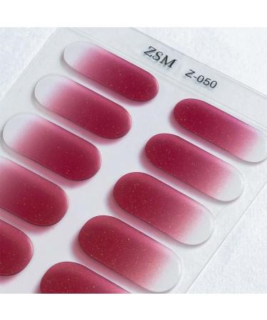 16PCS Semi Cured Gel Nails Gel Nail Stickers - Semi Cured Gel Nails Strips - Semi Cured Gel Nail Wraps - Glossy & Long Lasting Gel Nail Stickers Need UV Light(Light Red Gradient Style) - Buy Online on GoSupps.com